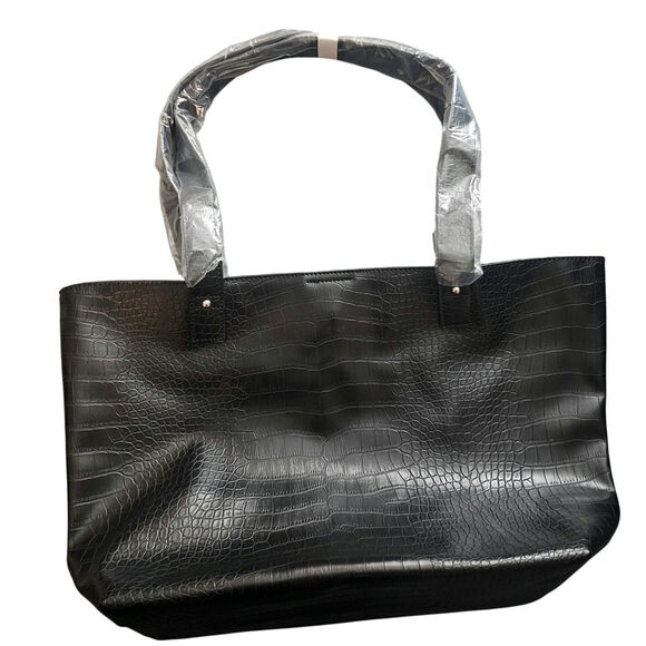 ASOS Design Croc Bonded Shopper Bag - NWT - Picture 1 of 6